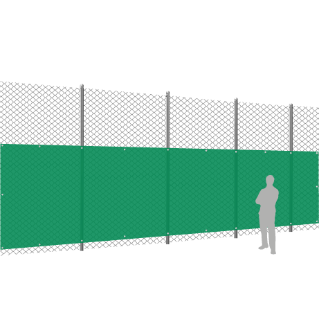 Tennisblende Klassiker | 6 x 2 Meter | unbedruckt